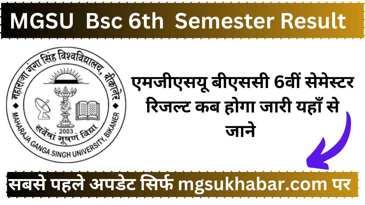 MGSU Bsc 6th Semester Result 2025