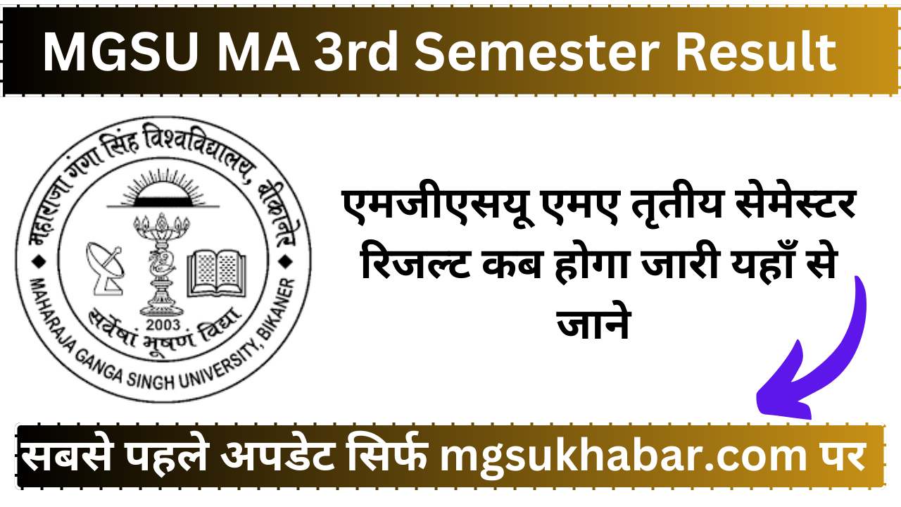 MGSU MA 3rd Semester Result 2025 Date