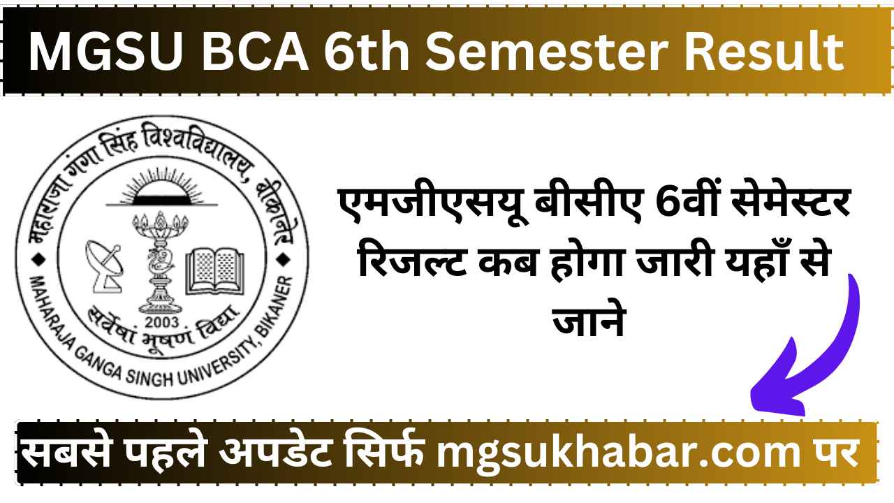 MGSU BCA 6th Semester Result 2025