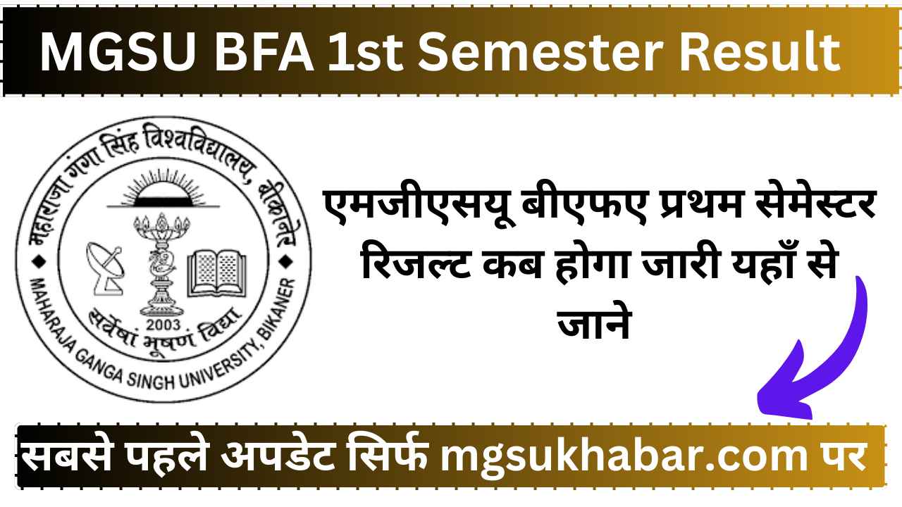 MGSU BFA 1st Semester Result 2025
