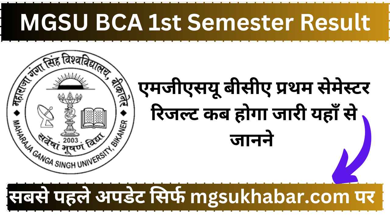 MGSU BCA 1st Semester Result 2025
