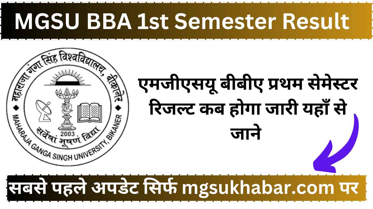 MGSU BBA 1st Semester Result 2025
