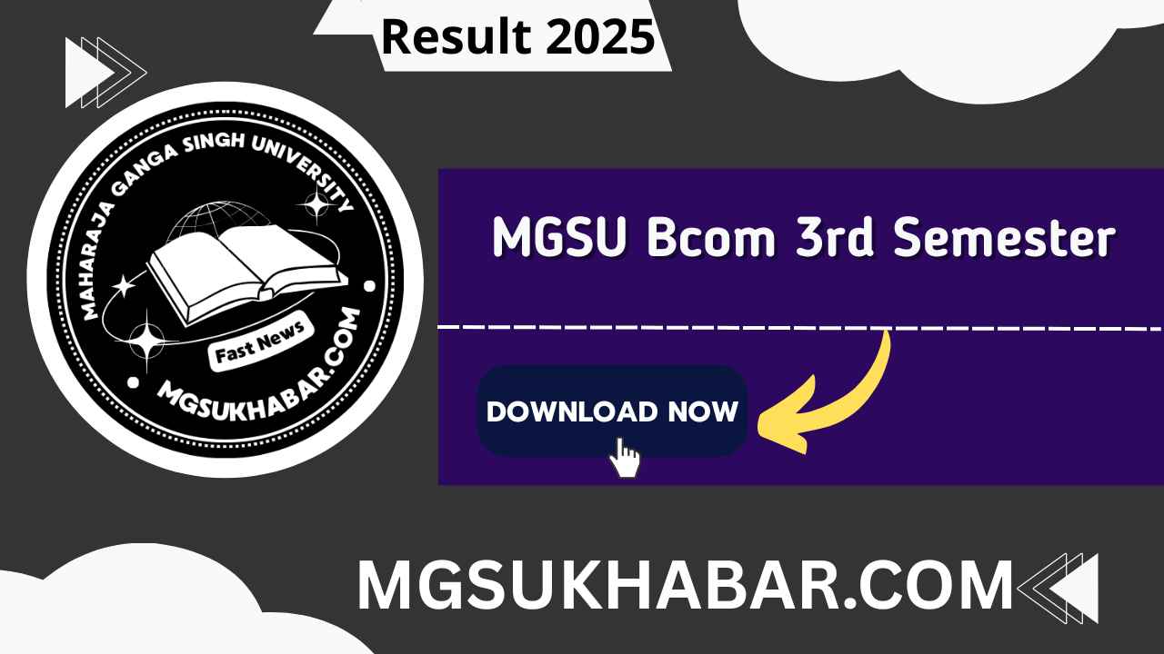 MGSU Bcom 3rd Semester Result 2025