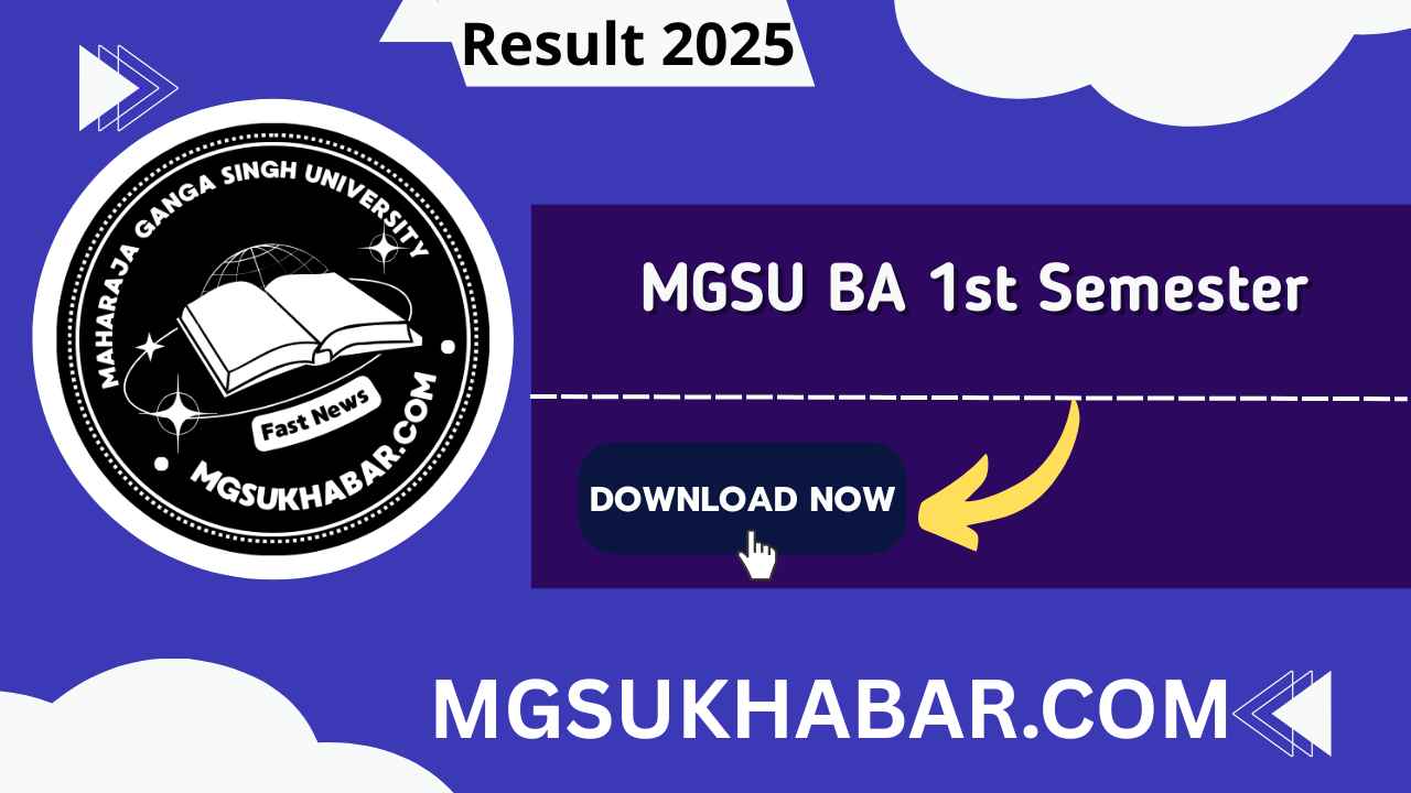 MGSU BA 1st Semester Result 2025 Link