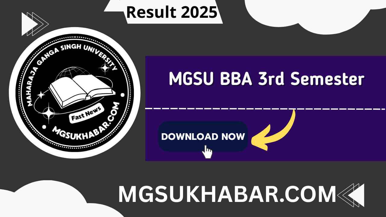 MGSU BBA 3rd Semester Result 2025 Download Link