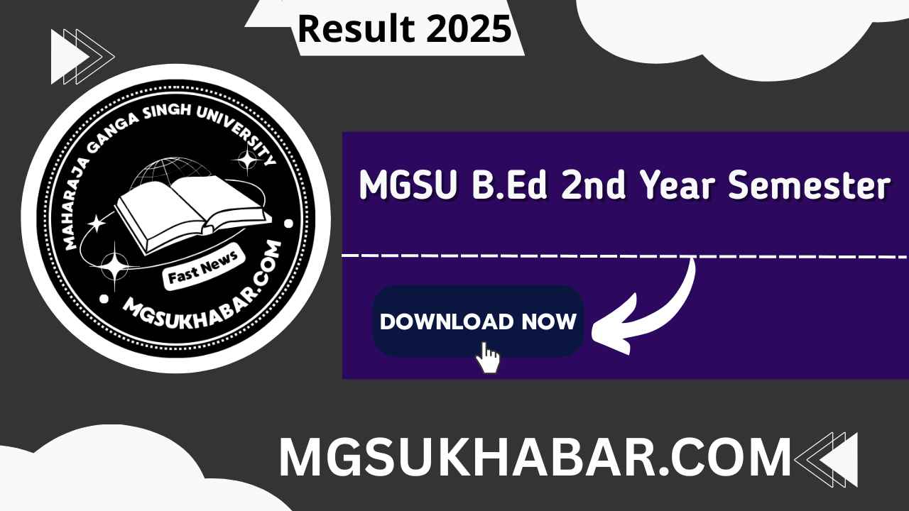 MGSU B.Ed 2nd Year Result 2025 Link