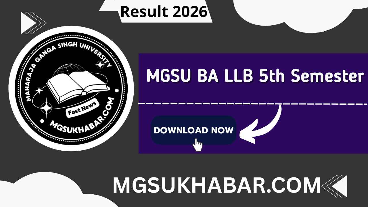 MGSU BA LLB 5th Semester Result 2026 Download Link