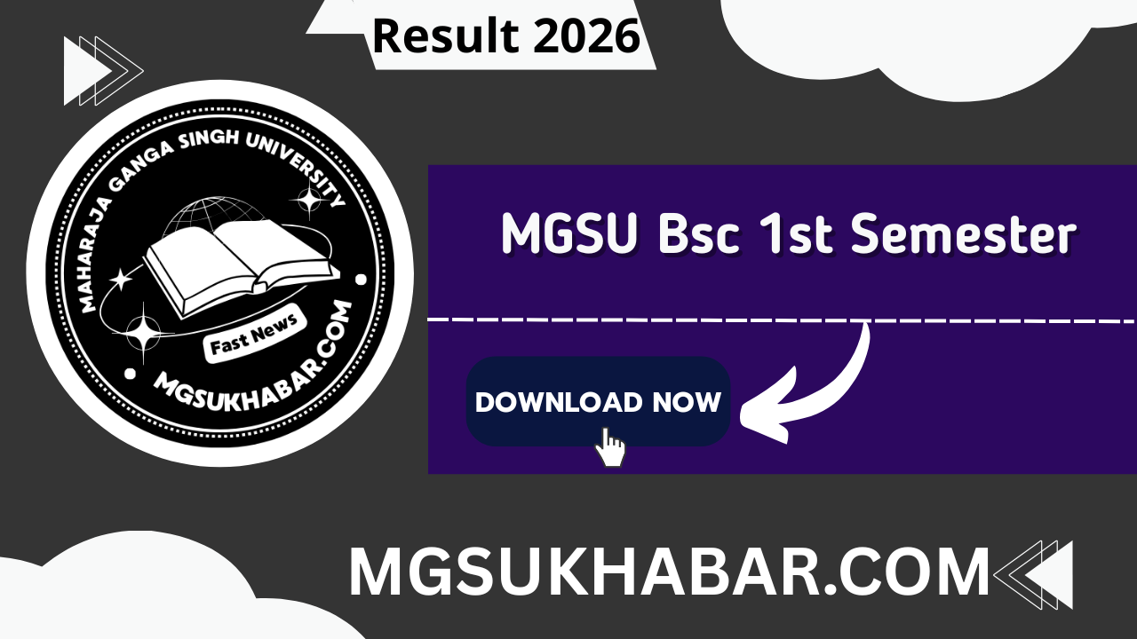 MGSU Bsc 1st Semester Result 2025 Download Link
