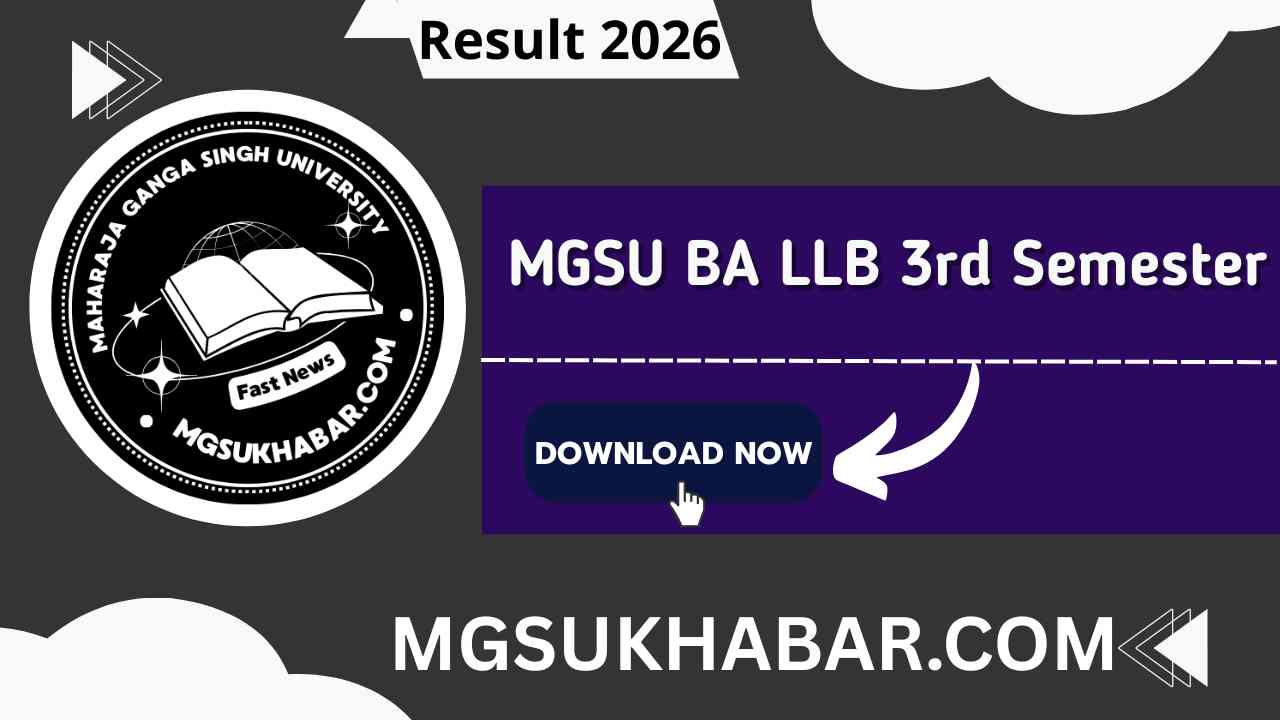 MGSU BA LLB 3rd Semester Result 2026 Download Link