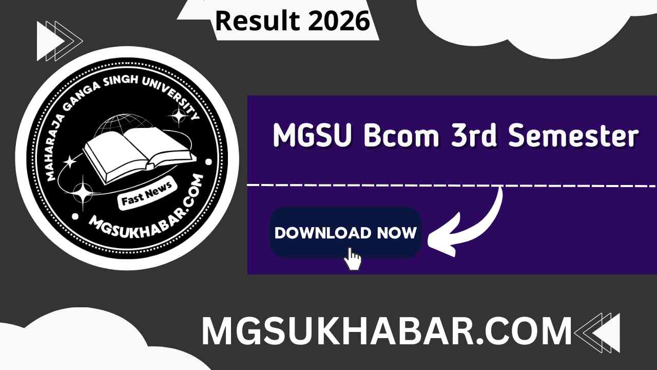 MGSU Bcom 3rd Semester Result 2026